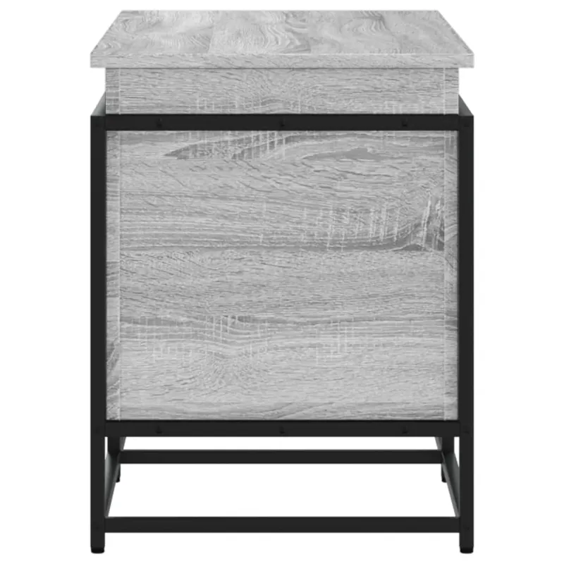 Daiktadėžė su dangčiu, pilka, 100x40x51,5cm, apdirbta mediena