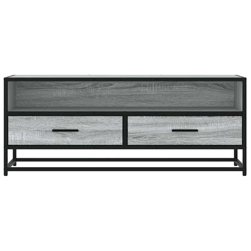 Televizoriaus spintelė, pilka, 100x34,5x40cm, mediena/metalas