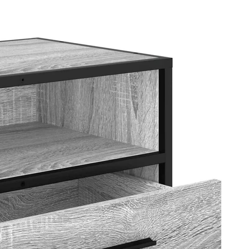 Televizoriaus spintelė, pilka, 100x34,5x40cm, mediena/metalas
