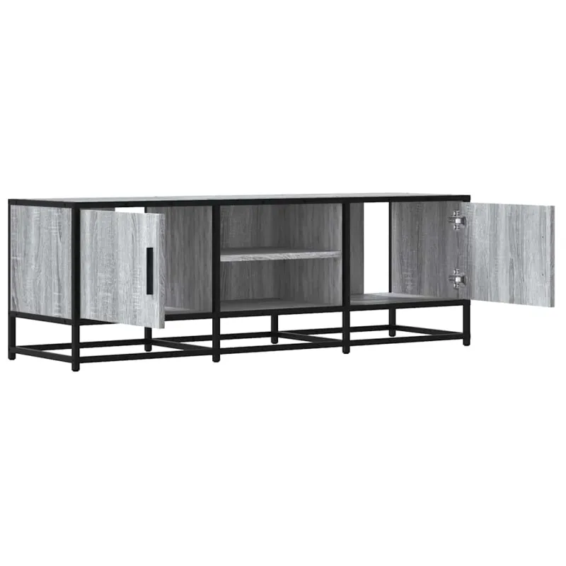 Televizoriaus spintelė, pilka, 120x35x41cm, mediena ir metalas