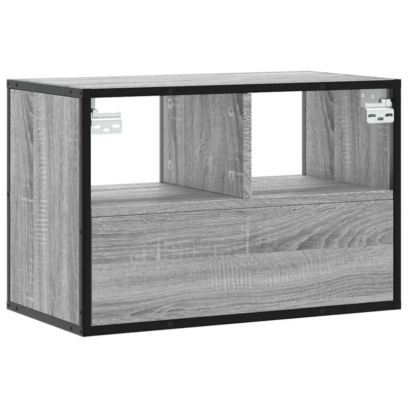Televizoriaus spintelė, pilka, 60x31x39,5cm, mediena ir metalas