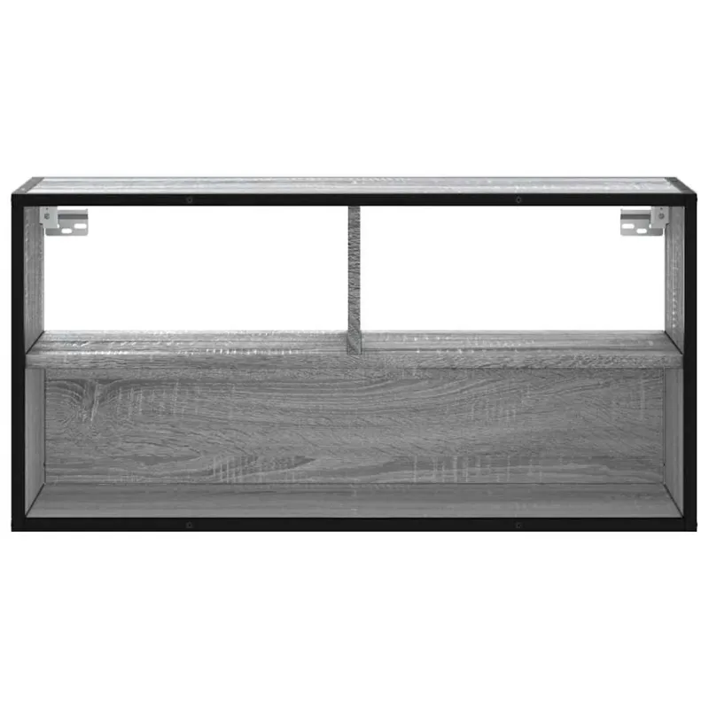 Televizoriaus spintelė, pilka, 80x31x39,5cm, mediena ir metalas