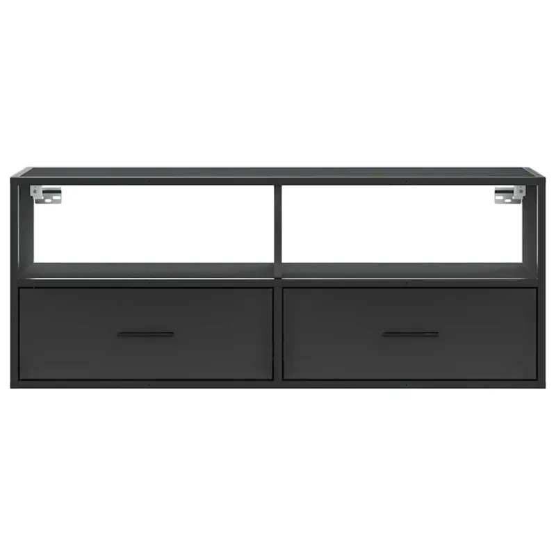 Televizoriaus spintelė, juoda, 100x31x39,5cm, mediena/metalas