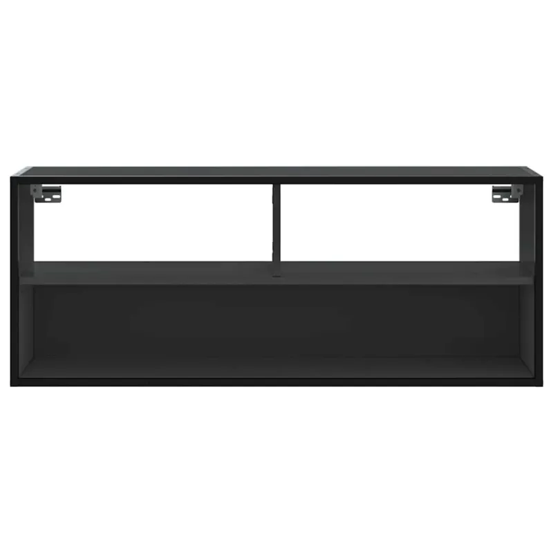 Televizoriaus spintelė, juoda, 100x31x39,5cm, mediena/metalas