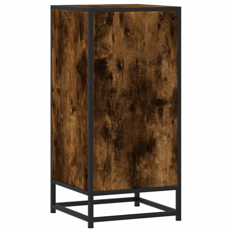Šoninė spintelė, dūminio ąžuolo, 35,5x35x76cm, mediena/metalas