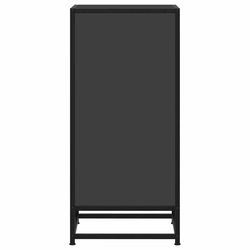 Šoninė spintelė, juoda, 35,5x35x76cm, apdirbta mediena/metalas