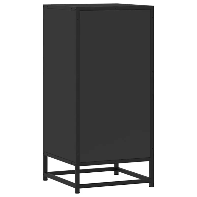 Šoninė spintelė, juoda, 35,5x35x76cm, apdirbta mediena/metalas