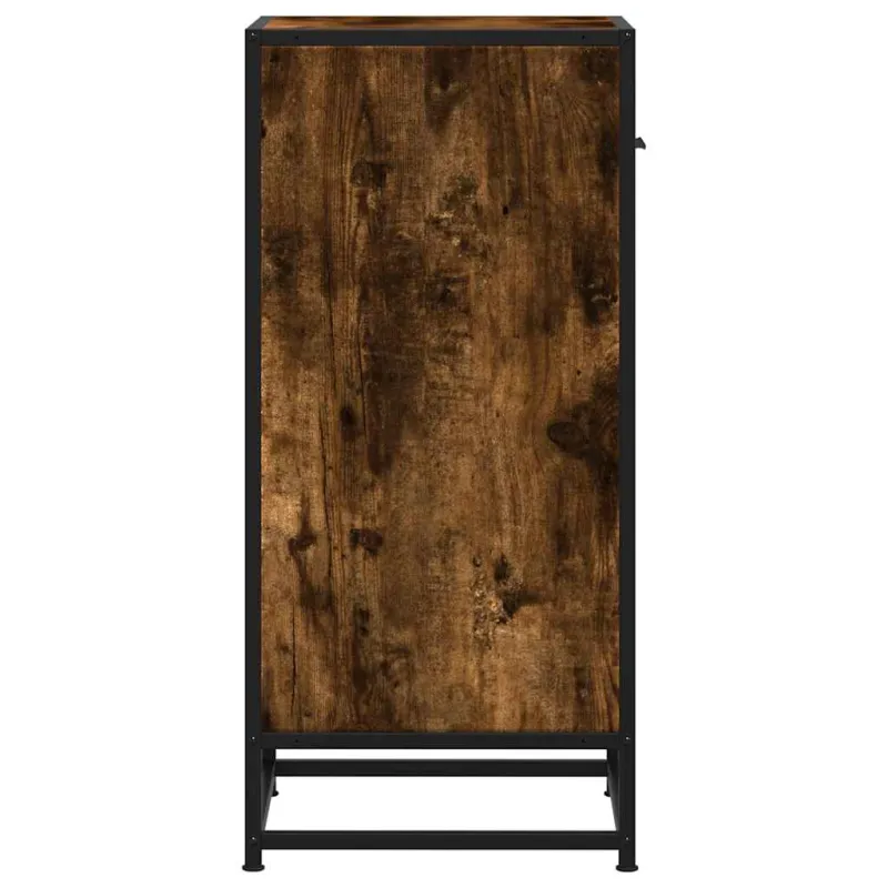 Šoninė spintelė, dūminio ąžuolo, 35,5x35x76cm, mediena/metalas