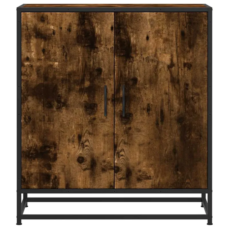 Šoninė spintelė, dūminio ąžuolo, 68x35x76cm, mediena/metalas