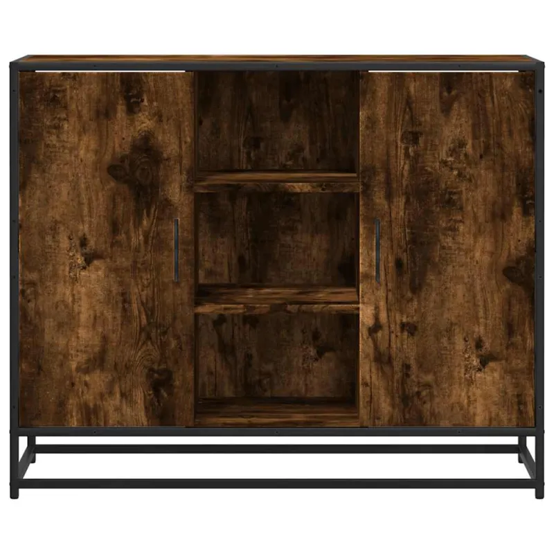 Šoninė spintelė, dūminio ąžuolo, 92x35x76cm, apdirbta mediena