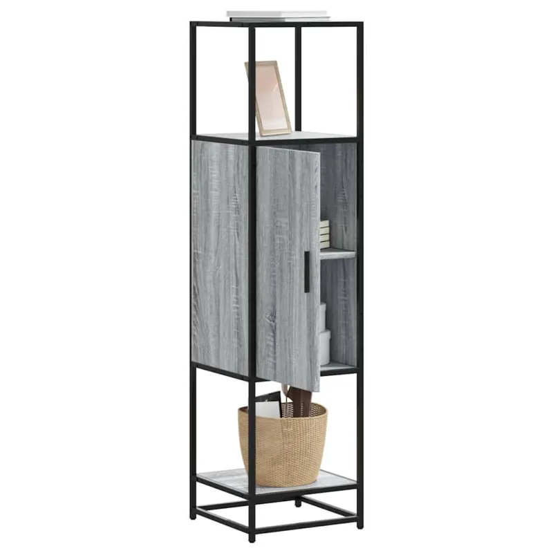 Highboard Gray Sonoma inžinerinis medis ir metalas