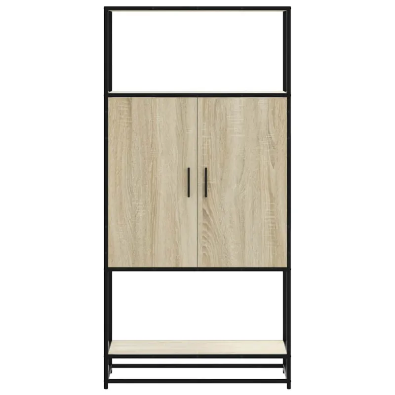 aukšta lenta Sonoma ąžuolas 68x35x139 cm Mediena ir metalas