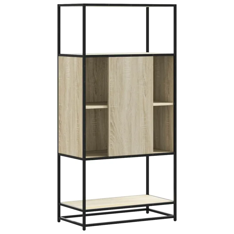 aukšta lenta Sonoma ąžuolas 68x35x139 cm Mediena ir metalas