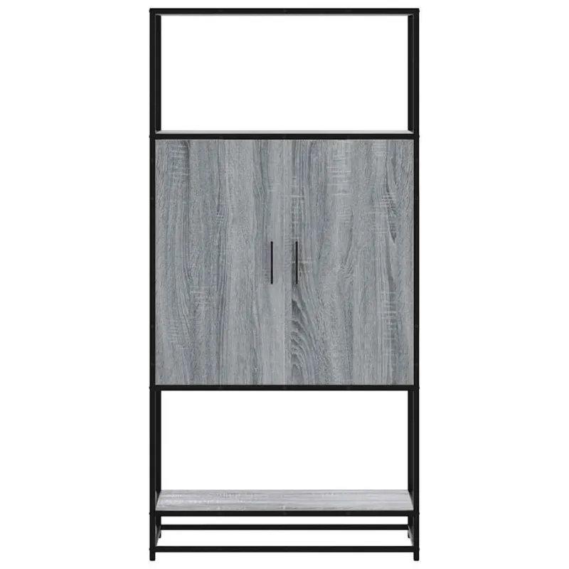 Highboard Pilka Sonoma 68x35x139 cm Mediena ir metalas