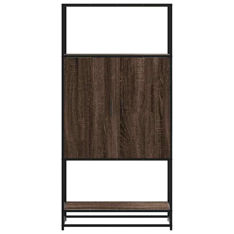 Highboard Rudas ąžuolas 68x35x139 cm Mediena ir metalas