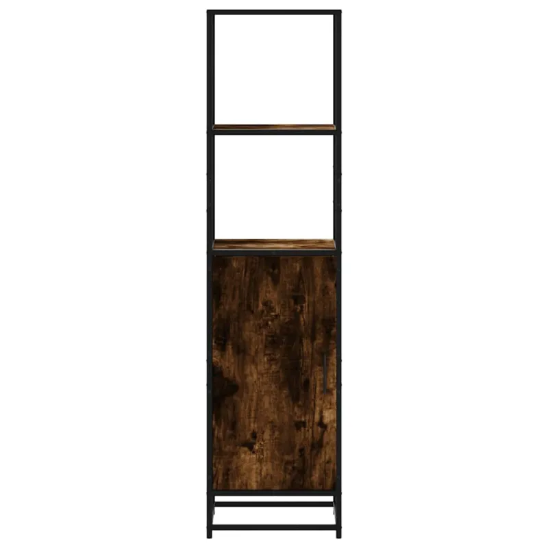 Highboard Rūkytas ąžuolas 35,5x35x139 cm Mediena ir metalas