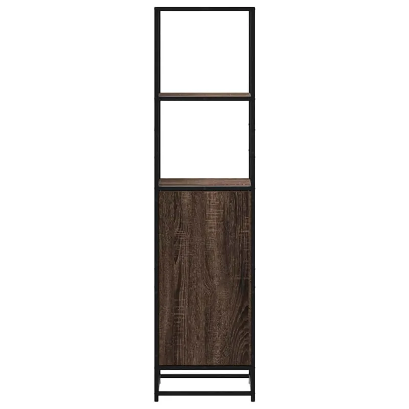 Highboard Rudas ąžuolas 35,5x35x139 cm Mediena ir metalas