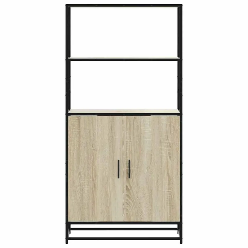 aukšta lenta Sonoma ąžuolas 68x35x139 cm Mediena ir metalas