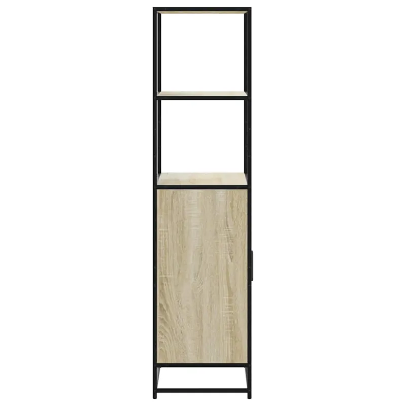 aukšta lenta Sonoma ąžuolas 68x35x139 cm Mediena ir metalas
