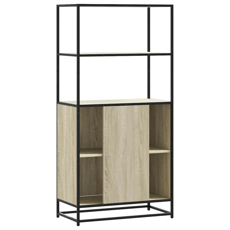 aukšta lenta Sonoma ąžuolas 68x35x139 cm Mediena ir metalas