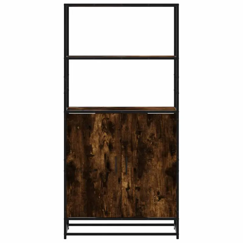 Highboard rūkytas ąžuolas 68x35x139 cm Mediena ir metalas