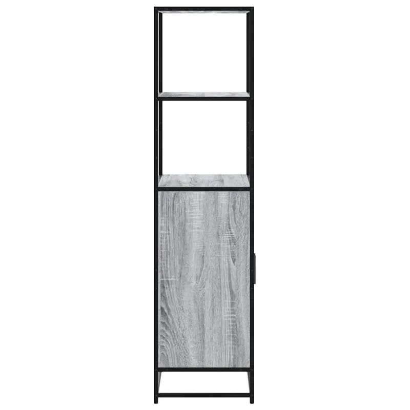 Highboard Pilka Sonoma 68x35x139 cm Mediena ir metalas