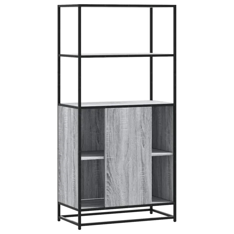 Highboard Pilka Sonoma 68x35x139 cm Mediena ir metalas