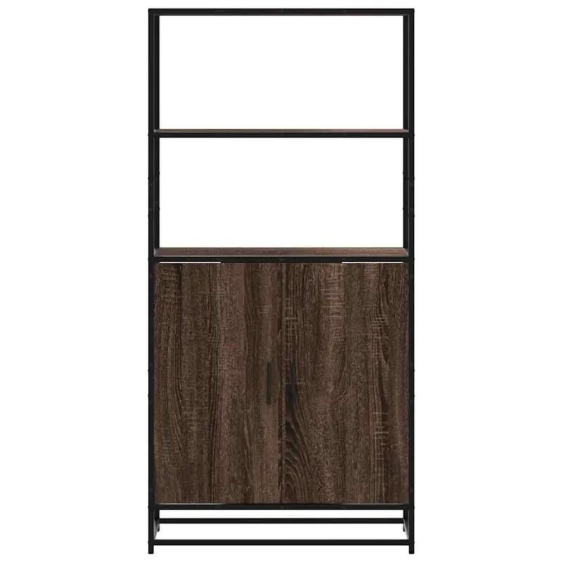 Highboard Rudas ąžuolas 68x35x139 cm Mediena ir metalas