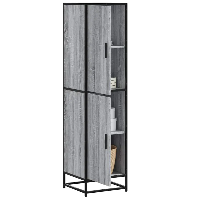 Highboard Gray Sonoma inžinerinis medis ir metalas