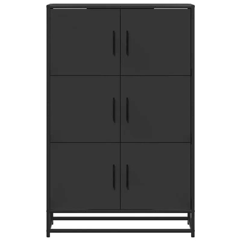 Highboard Black 68x35x106,5 cm Mediena ir metalas