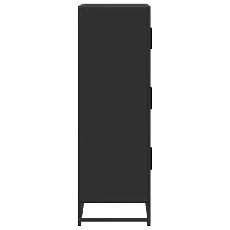 Highboard Black 68x35x106,5 cm Mediena ir metalas