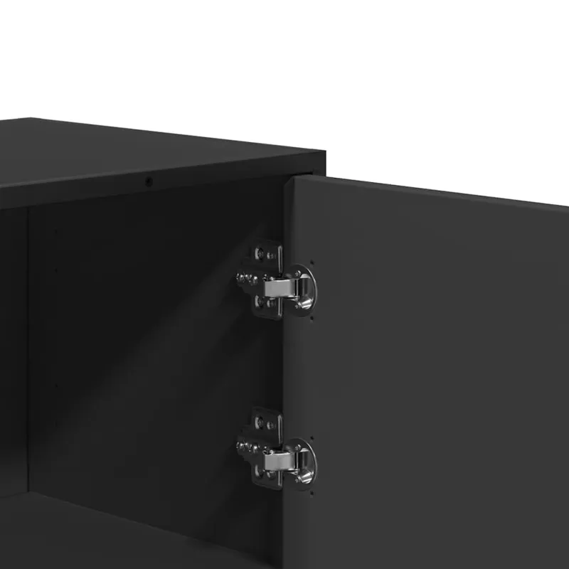 Highboard Black 68x35x106,5 cm Mediena ir metalas