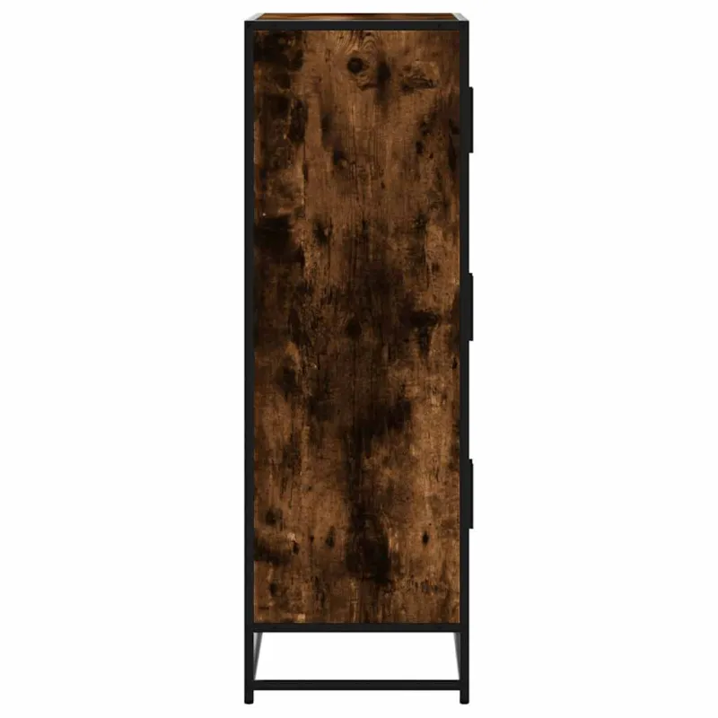 Highboard Rūkytas ąžuolas 68x35x106,5 cm Mediena ir metalas