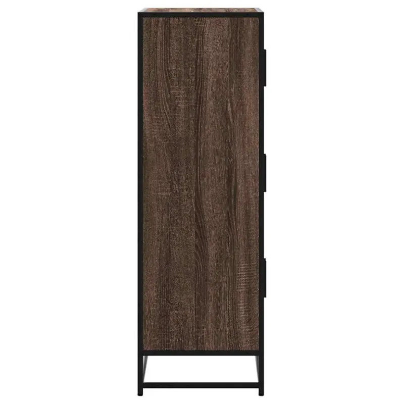 Highboard Rudas ąžuolas 68x35x106,5 cm Mediena ir metalas