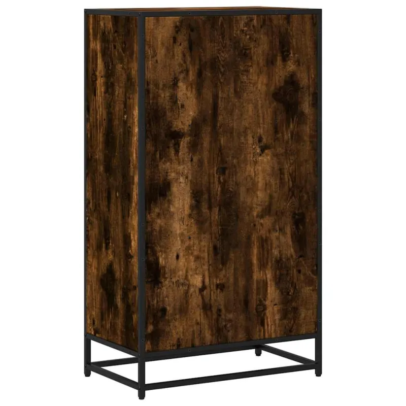 knygų spintelė rūkytas ąžuolas 60x35x107,5 cm dirbtinė mediena
