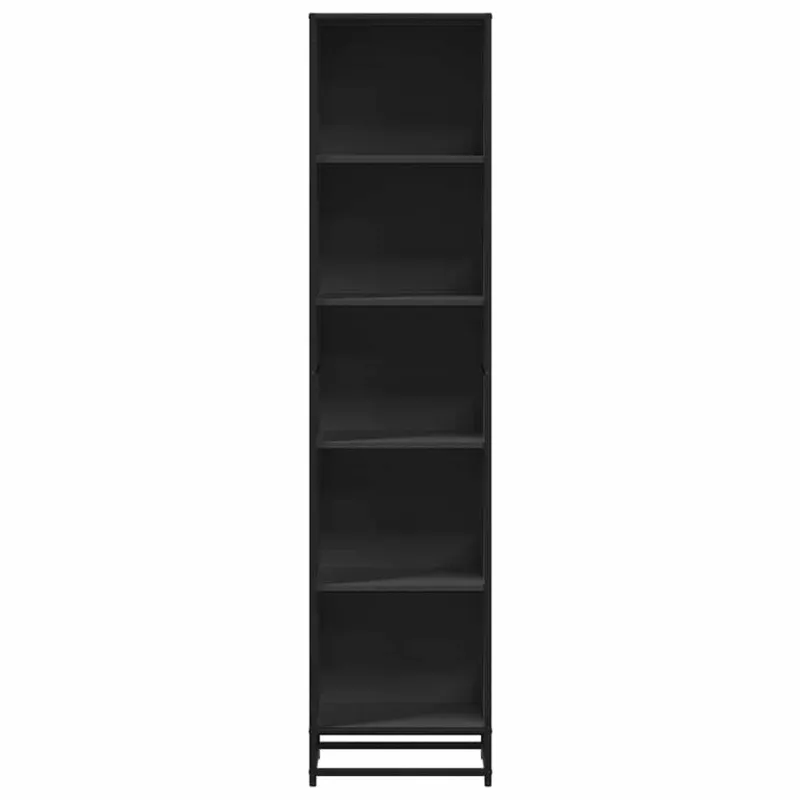 knygų spintelė juoda 40x35x170,5 cm inžinierinė mediena