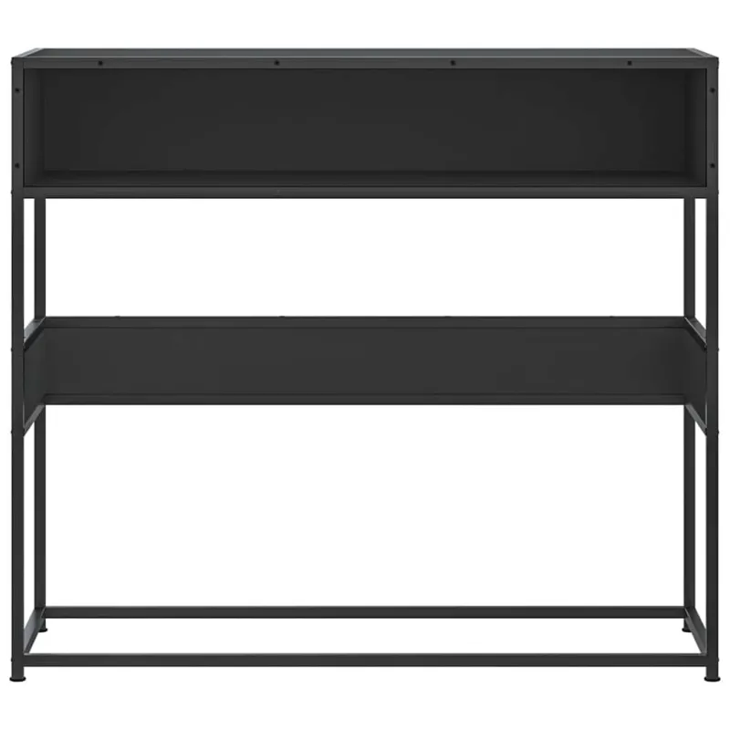 konsolinis stalas juodas 90x35x80 cm inžinierinis medis