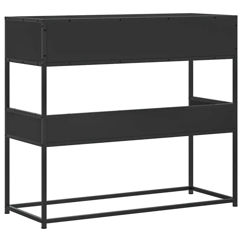 konsolinis stalas juodas 90x35x80 cm inžinierinis medis