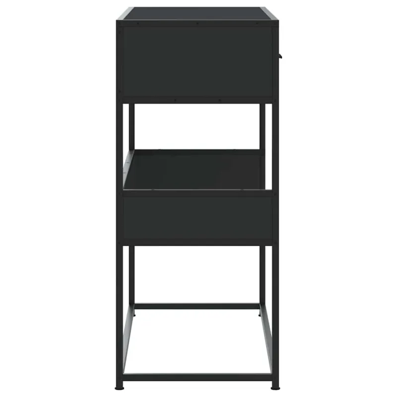 konsolinis stalas juodas 90x35x80 cm inžinierinis medis