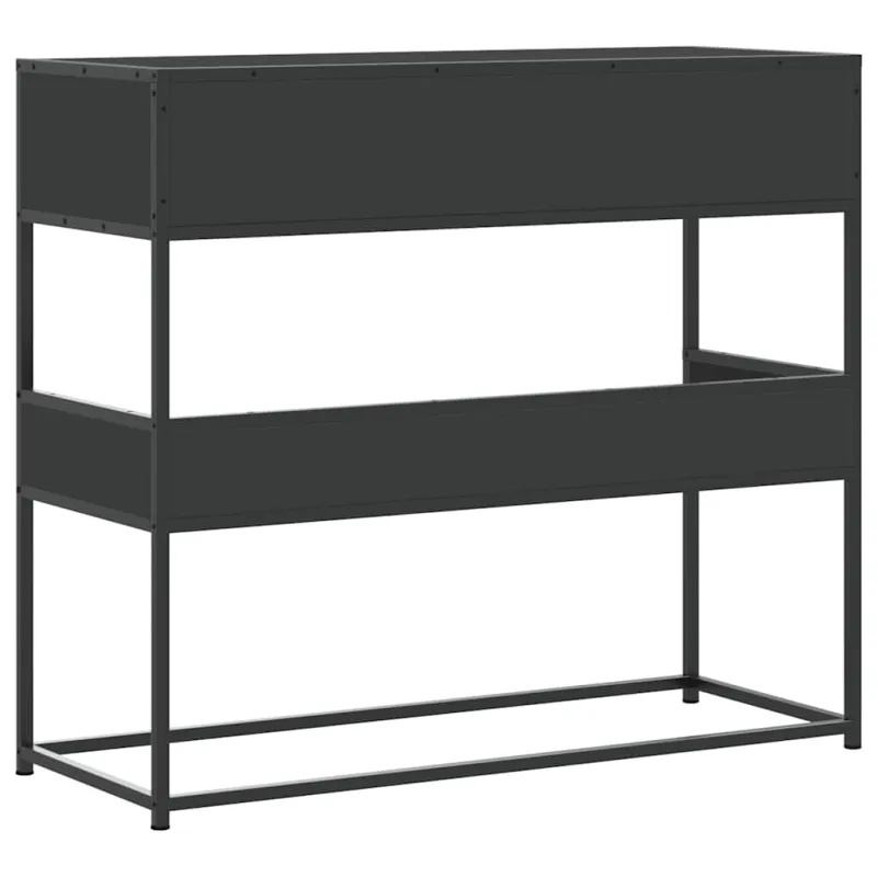 konsolinis stalas juodas 90x35x80 cm inžinierinis medis
