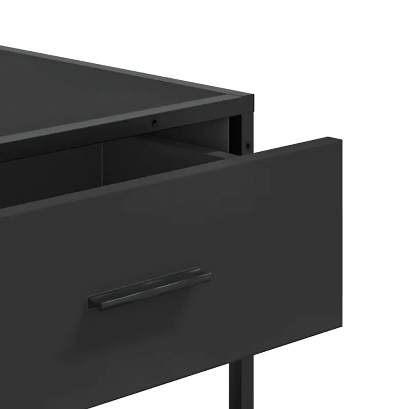 konsolinis stalas juodas 90x35x80 cm inžinierinis medis