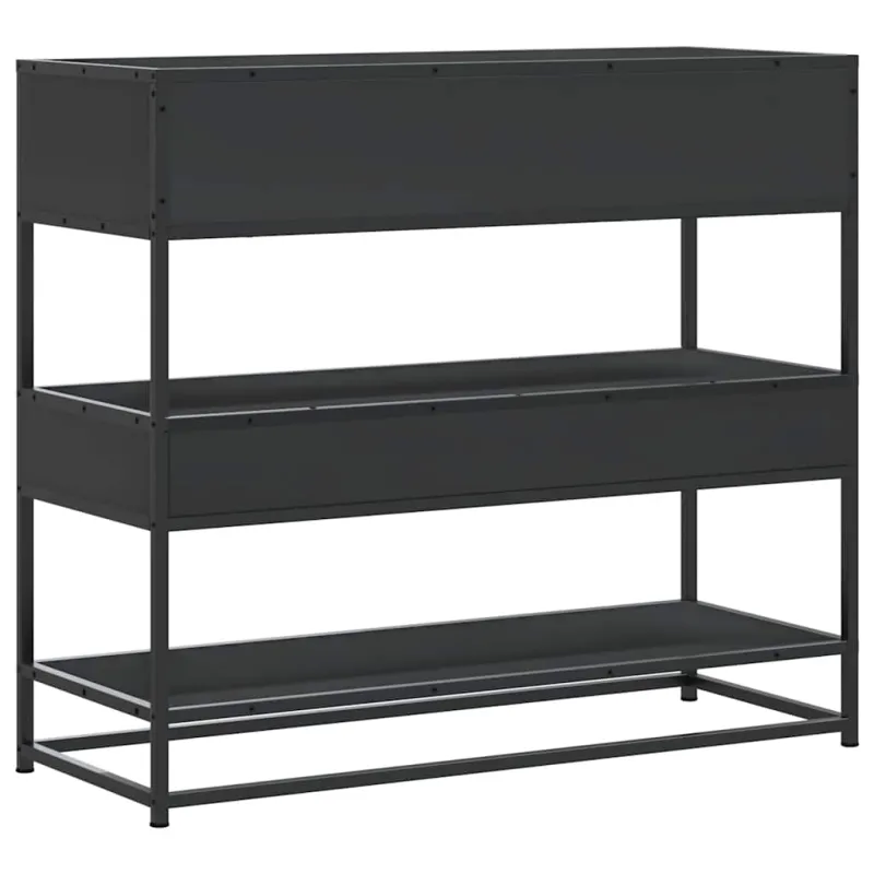 konsolinis stalas juodas 90x35x80 cm inžinierinis medis