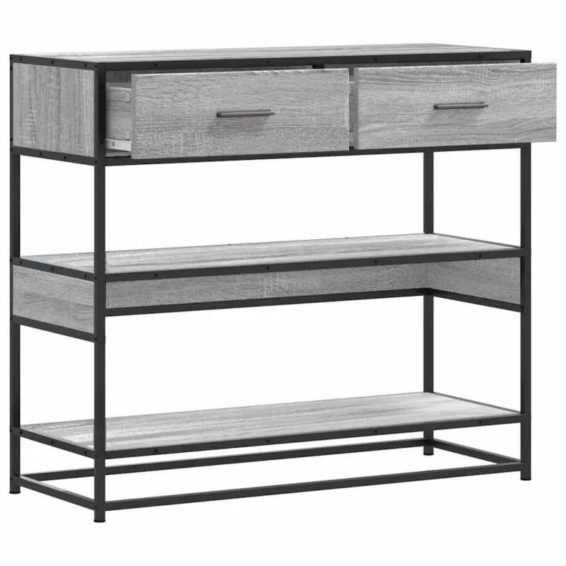 Konsolinis staliukas, pilka sonoma, 90x35x80cm, mediena