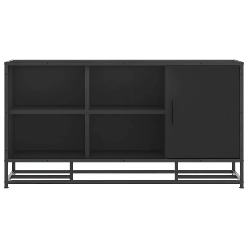 Batų suoliukas, juoda, 100x40x53,5 cm, mediena/metalas