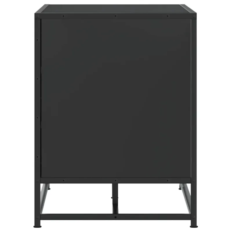 Batų suoliukas, juoda, 100x40x53,5 cm, mediena/metalas