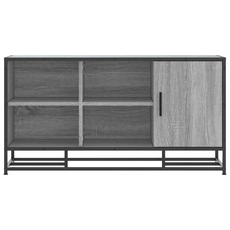 Batų suoliukas, pilka, 100x40x53,5 cm, mediena/metalas