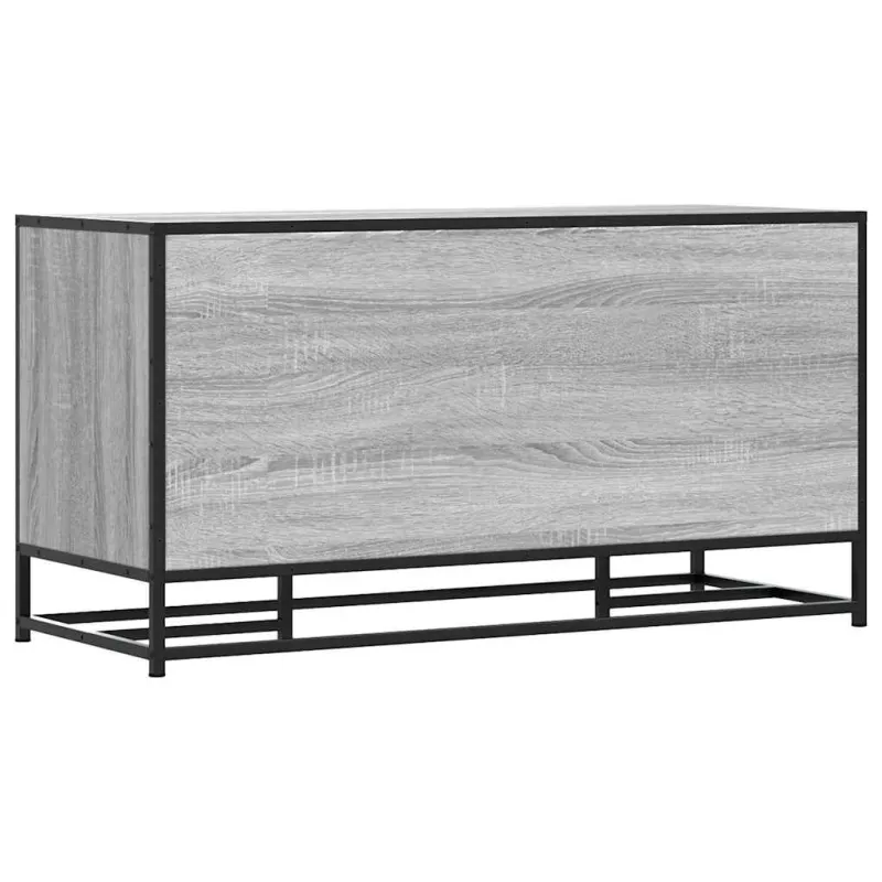 Batų suoliukas, pilka, 100x40x53,5 cm, mediena/metalas