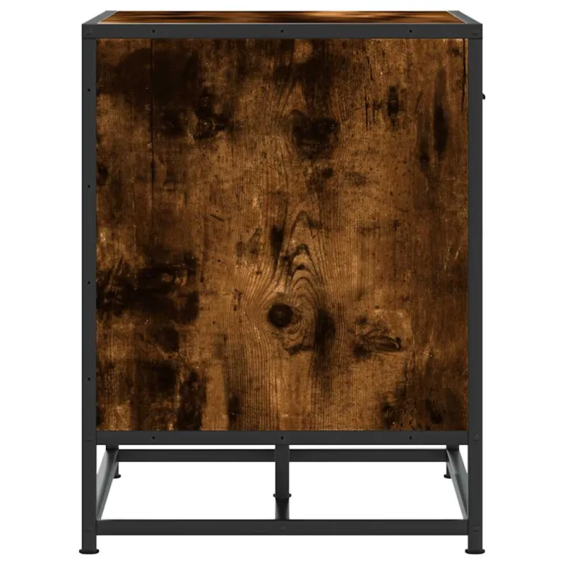 batų suoliukas rūkytas ąžuolas 60x40x53,5 cm Mediena ir metalas