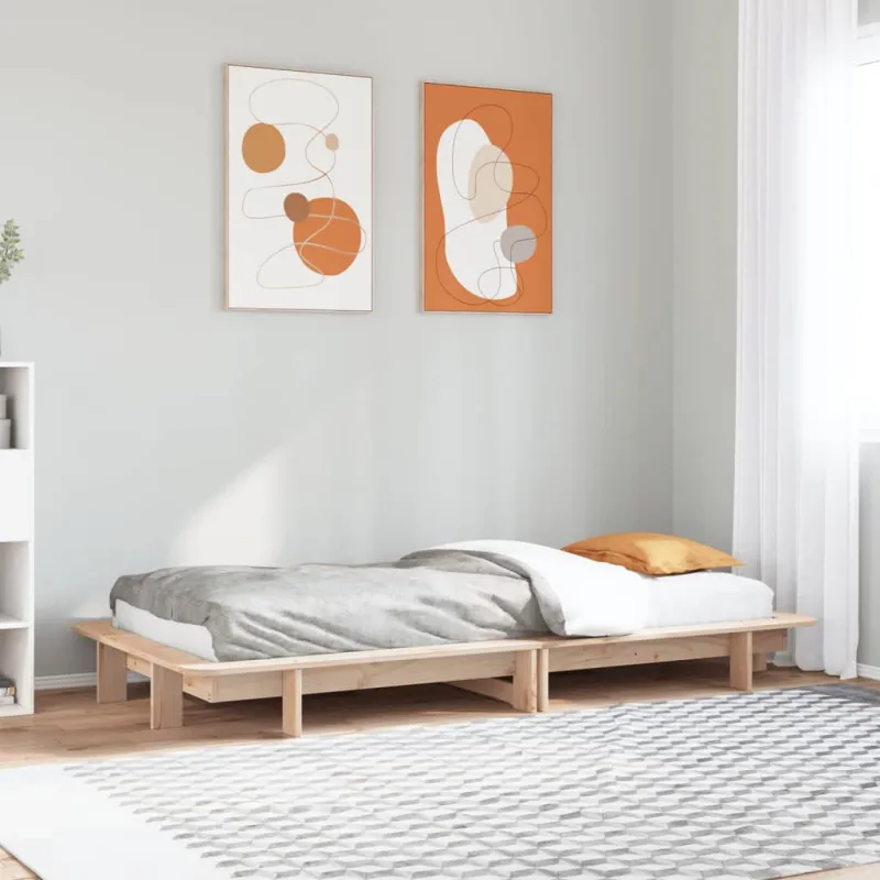 Lovos rėmas su be čiužinio, 75x190cm, pušies masyvas