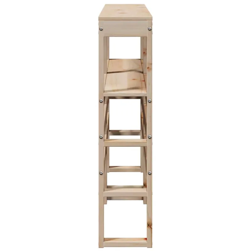 Galvūgalis su lentynomis, 150cm, pušies medienos masyvas
